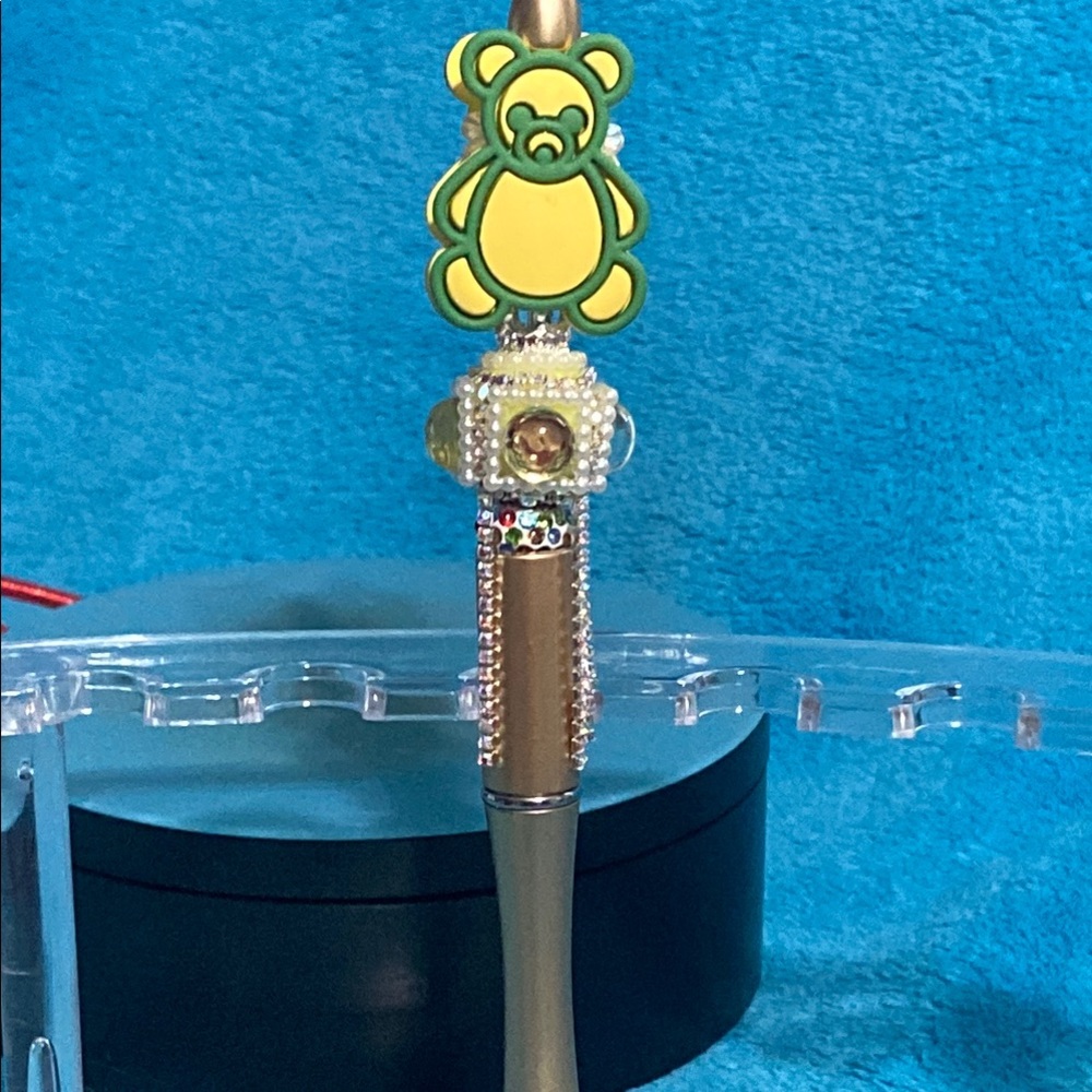 Gold and Green Bear Pen